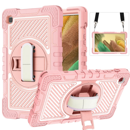 360 Degree Rotation Contrast Color Shockproof Silicone + PC Case with Holder & Hand Grip Strap & ...