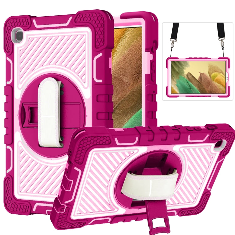 360 Degree Rotation Contrast Color Shockproof Silicone + PC Case with Holder & Hand Grip Strap & ...