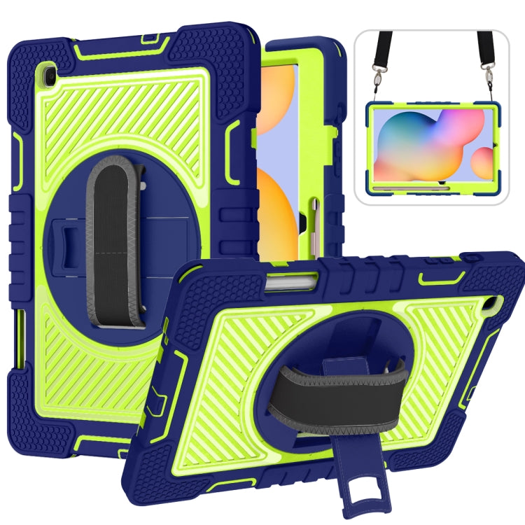 360 Degree Rotation Contrast Color Shockproof Silicone + PC Case with Holder & Hand Grip Strap & ...