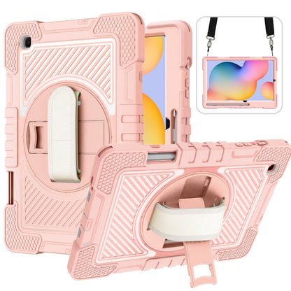 360 Degree Rotation Contrast Color Shockproof Silicone + PC Case with Holder & Hand Grip Strap & ...