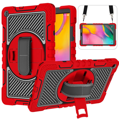 360 Degree Rotation Contrast Color Shockproof Silicone + PC Case with Holder & Hand Grip Strap & ...