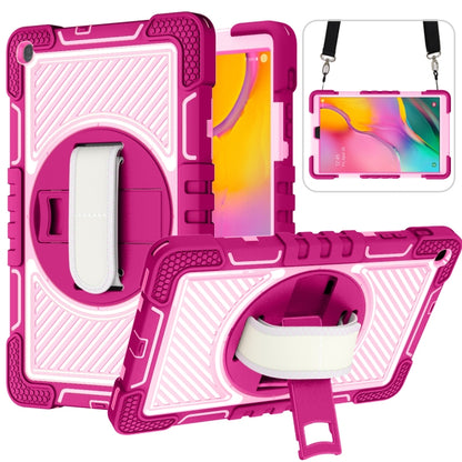 360 Degree Rotation Contrast Color Shockproof Silicone + PC Case with Holder & Hand Grip Strap & ...