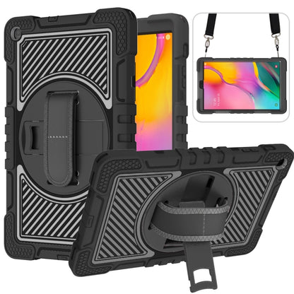 360 Degree Rotation Contrast Color Shockproof Silicone + PC Case with Holder & Hand Grip Strap & ...