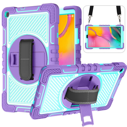 360 Degree Rotation Contrast Color Shockproof Silicone + PC Case with Holder & Hand Grip Strap & ...
