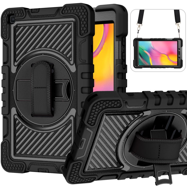 360 Degree Rotation Contrast Color Shockproof Silicone + PC Case with Holder & Hand Grip Strap & ...