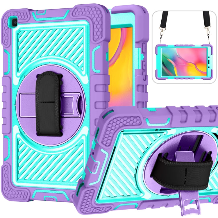 360 Degree Rotation Contrast Color Shockproof Silicone + PC Case with Holder & Hand Grip Strap & ...