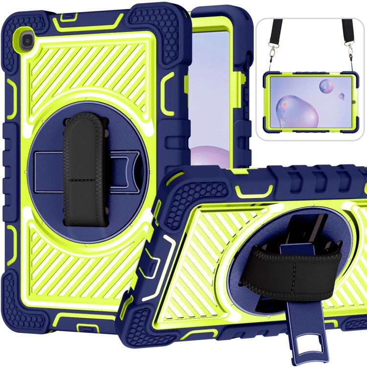 360 Degree Rotation Contrast Color Shockproof Silicone + PC Case with Holder & Hand Grip Strap & ...