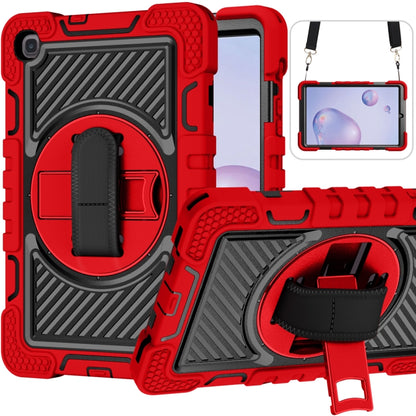 360 Degree Rotation Contrast Color Shockproof Silicone + PC Case with Holder & Hand Grip Strap & ...