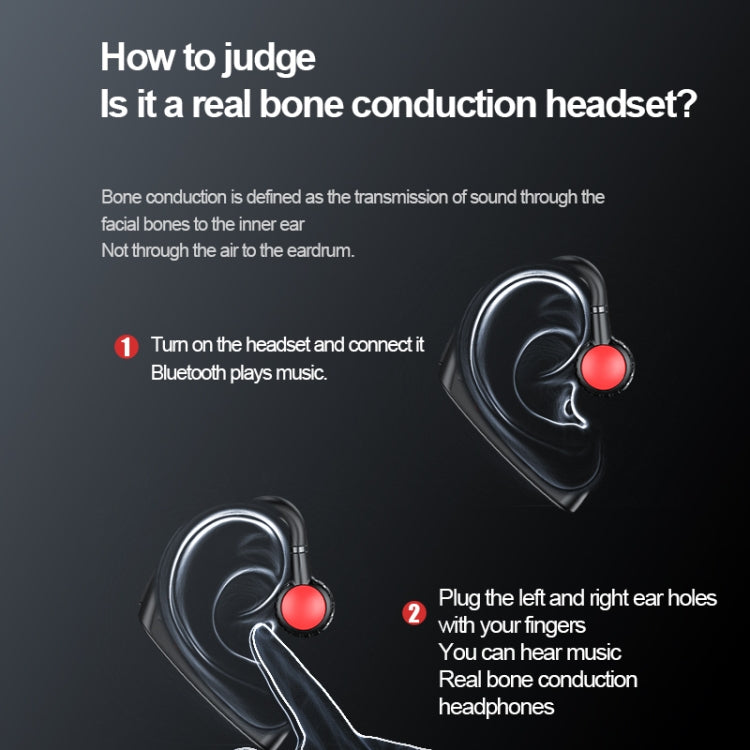 M-618 Bone Conduction Hanging Ear Stereo Bluetooth Headset, M-618 (Black), M-618 (Blue), M-618 (R...