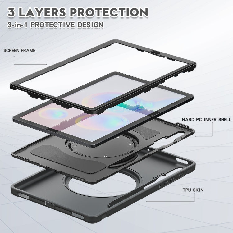 Shockproof TPU + PC Protective Case with 360 Degree Rotation Foldable Handle Grip Holder & Pen Sl...
