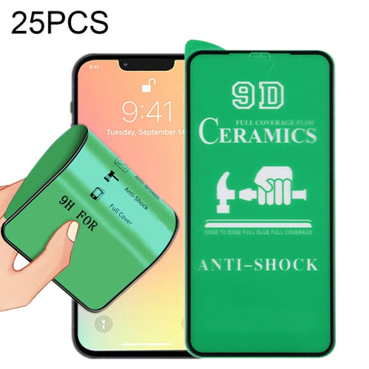 25 PCS 9D Full Screen Full Glue Ceramic Film, For iPhone 13 mini (25 PCS)������������������������...