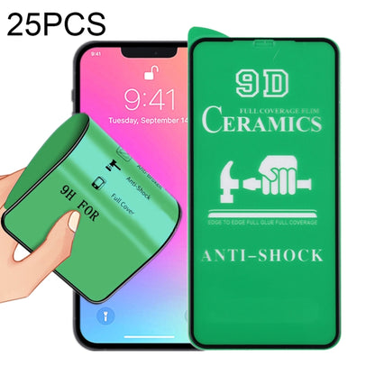 25 PCS 9D Full Screen Full Glue Ceramic Film, For iPhone 13 mini (25 PCS)������������������������...