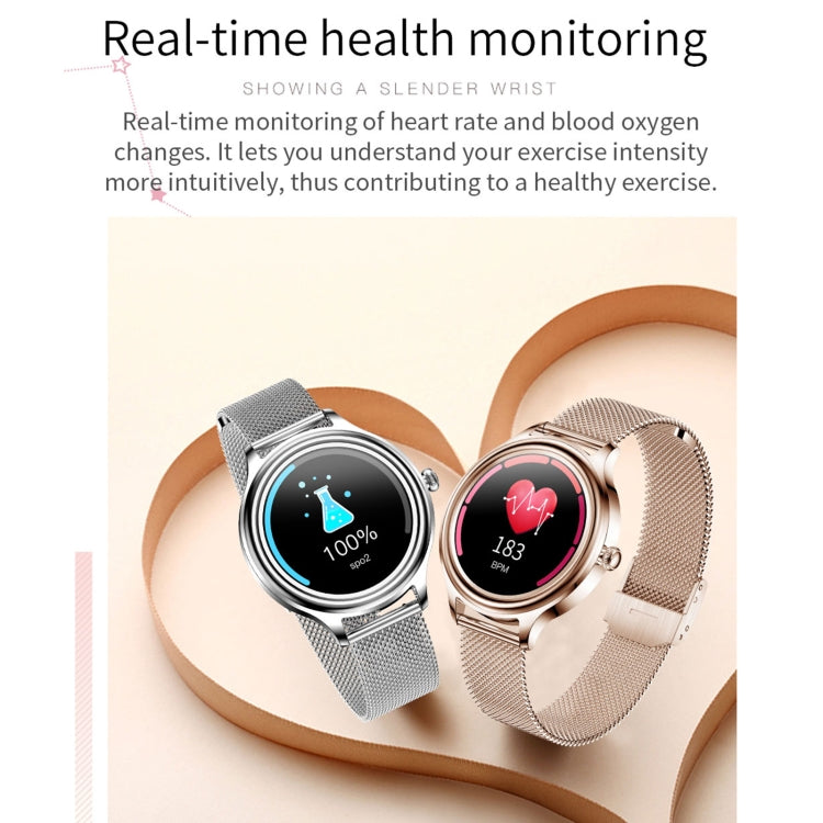 ZX10 1.09 inch HD Color Screen Bluetooth 5.0 IP68 Waterproof Women Smart Watch, Support Sleep Mon...