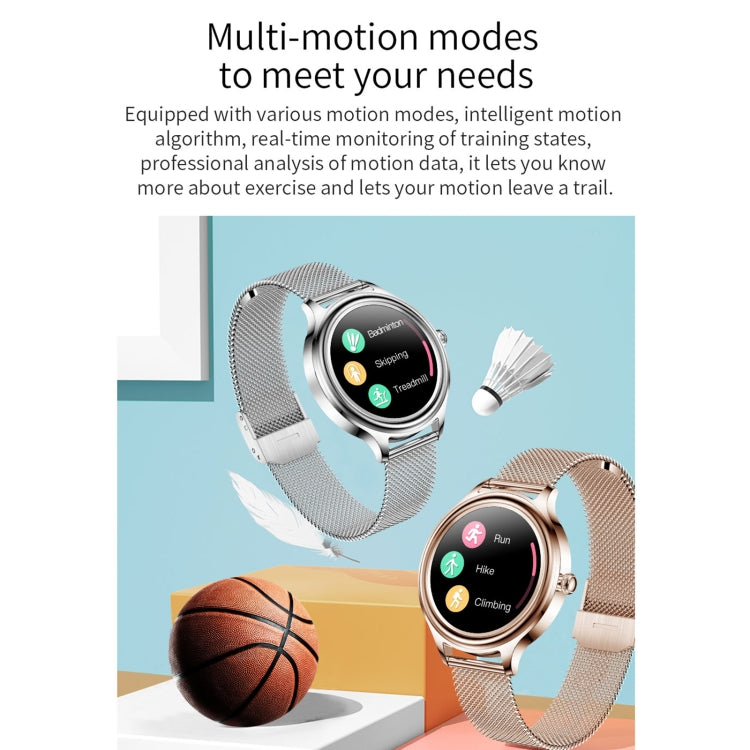 ZX10 1.09 inch HD Color Screen Bluetooth 5.0 IP68 Waterproof Women Smart Watch, Support Sleep Mon...
