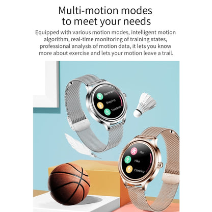 ZX10 1.09 inch HD Color Screen Bluetooth 5.0 IP68 Waterproof Women Smart Watch, Support Sleep Mon...