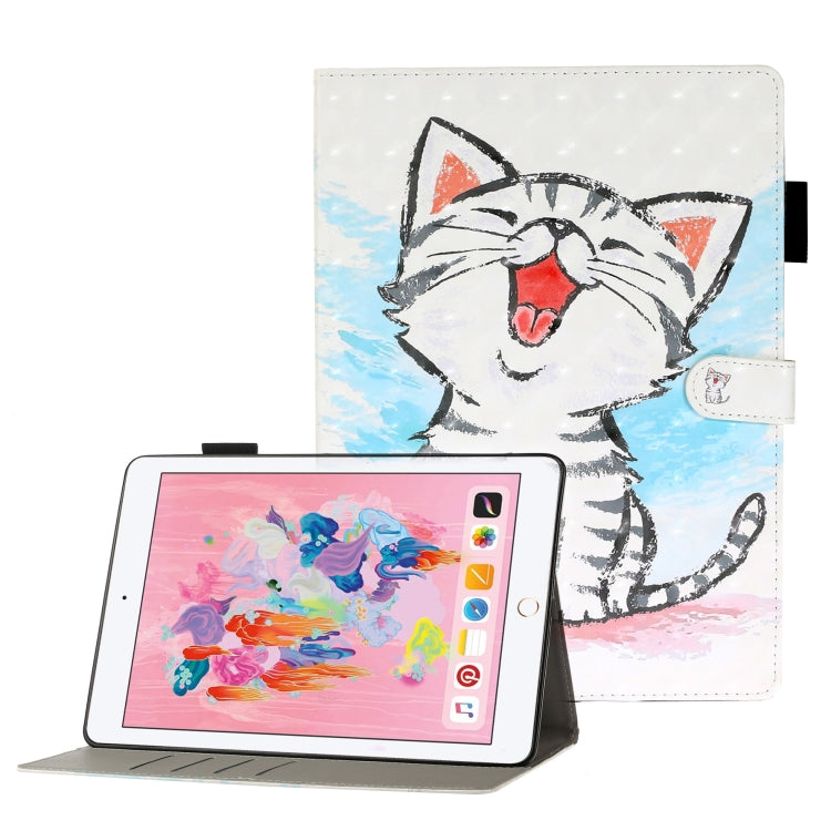 3D Embossing Pattern Horizontal Flip Leather Case with Holder & Card Slots & Wallet