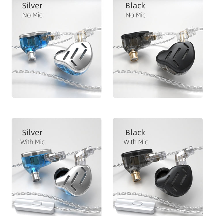 KZ ZAX 16-unit Ring Iron Sport Gaming In-ear Wired Earphone,, ZAX Standard Version(Silver)�������...