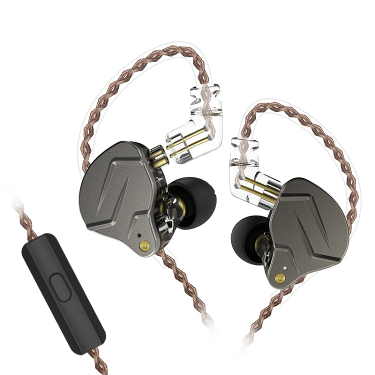 KZ ZSN Pro Ring Iron Hybrid Drive Metal In-ear Wired Earphone,, ZSN Standard Version(Grey)�������...