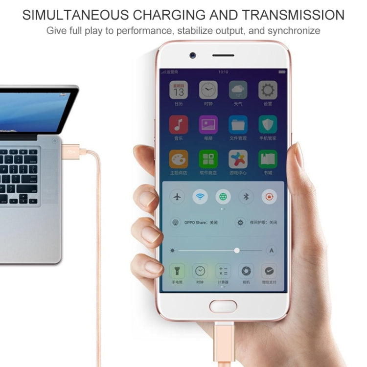 5 PCS USB to USB-C / Type-C Nylon Braided Charging Data Transmission Cable, 1m, 2m, 3m