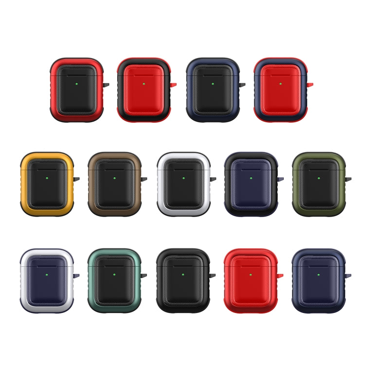 Wireless Earphones Shockproof TPU + PC Protective Case with Carabiner, For AirPods 1 / 2���������...