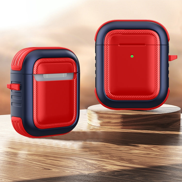 Wireless Earphones Shockproof TPU + PC Protective Case with Carabiner, For AirPods 1 / 2���������...