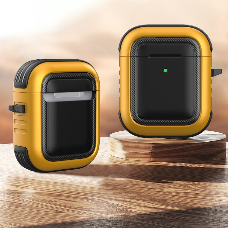 Wireless Earphones Shockproof TPU + PC Protective Case with Carabiner, For AirPods 1 / 2���������...