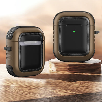 Wireless Earphones Shockproof TPU + PC Protective Case with Carabiner, For AirPods 1 / 2���������...