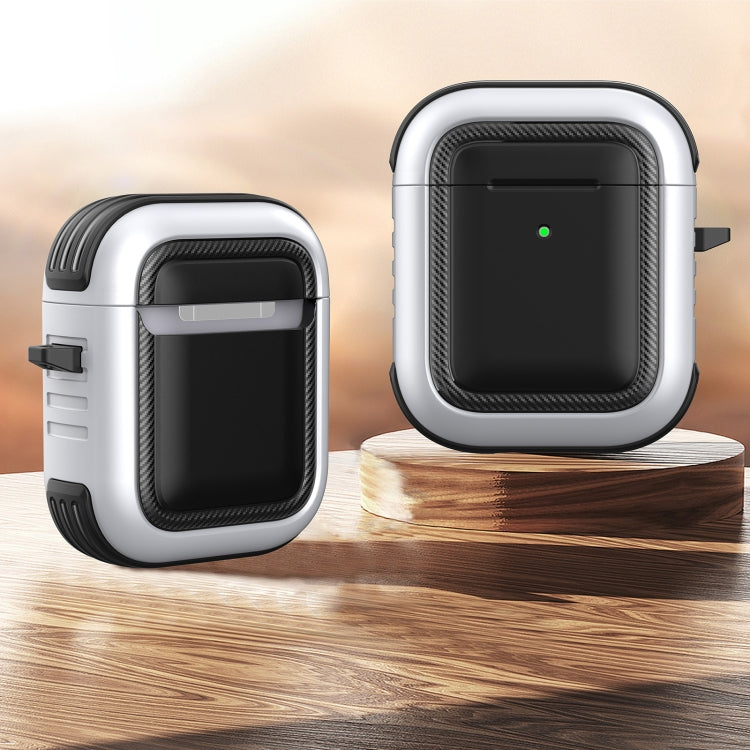 Wireless Earphones Shockproof TPU + PC Protective Case with Carabiner, For AirPods 1 / 2���������...