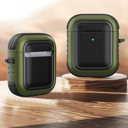 Wireless Earphones Shockproof TPU + PC Protective Case with Carabiner, For AirPods 1 / 2���������...