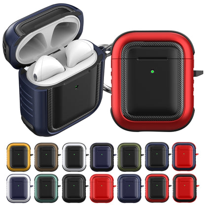 Wireless Earphones Shockproof TPU + PC Protective Case with Carabiner, For AirPods 1 / 2���������...