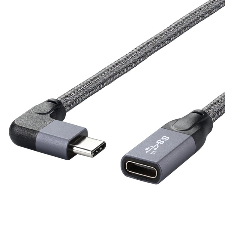 100W USB-C / Type-C Elbow Male to USB-C / Type-C Female Full-function Data Extension Cable, 0.2m�...