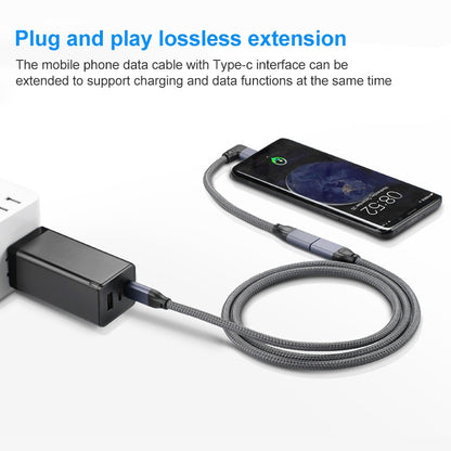100W USB-C / Type-C Elbow Male to USB-C / Type-C Female Full-function Data Extension Cable, 0.2m�...