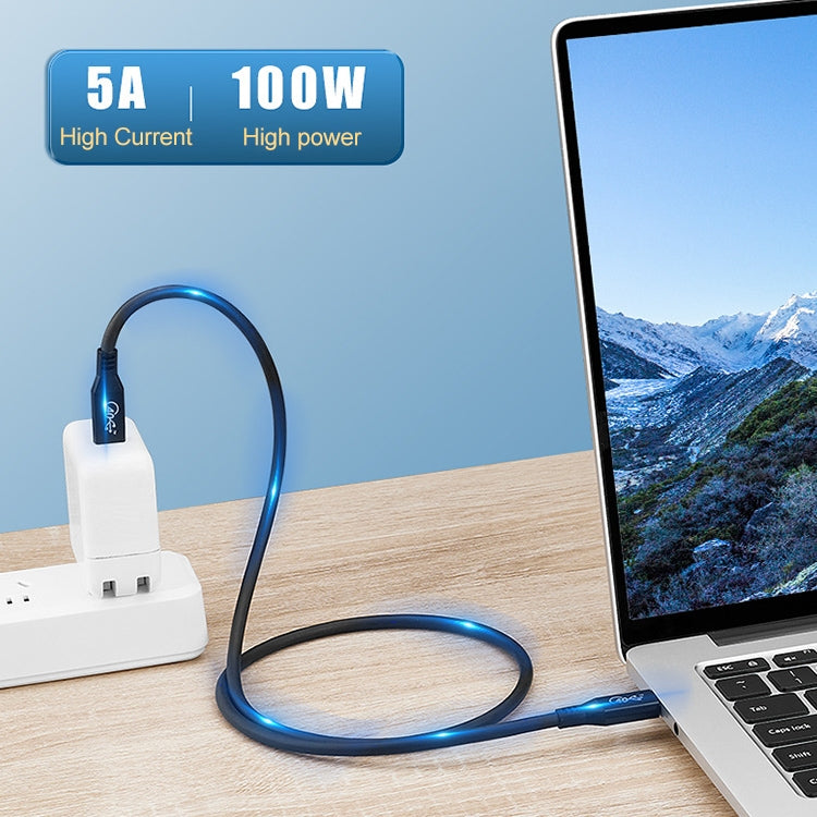 100W USB-C / Type-C 4.0 Male to USB-C / Type-C 4.0 Male Full-function Data Cable for Thunderbolt ...