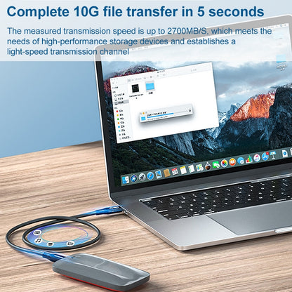 100W USB-C / Type-C 4.0 Male to USB-C / Type-C 4.0 Male Full-function Data Cable for Thunderbolt ...