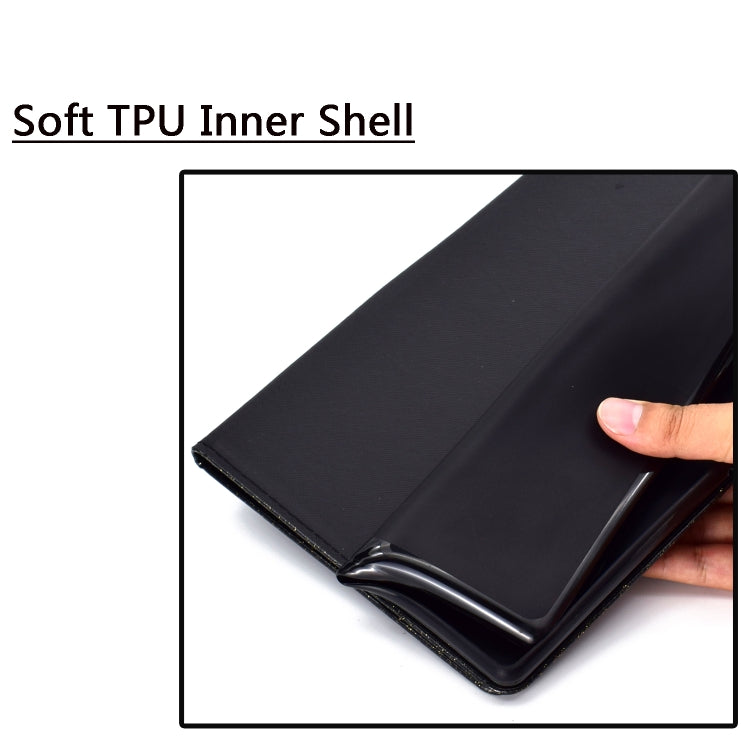 Varnish Glitter Powder Horizontal Flip Leather Case with Holder & Card Slot����������������������...
