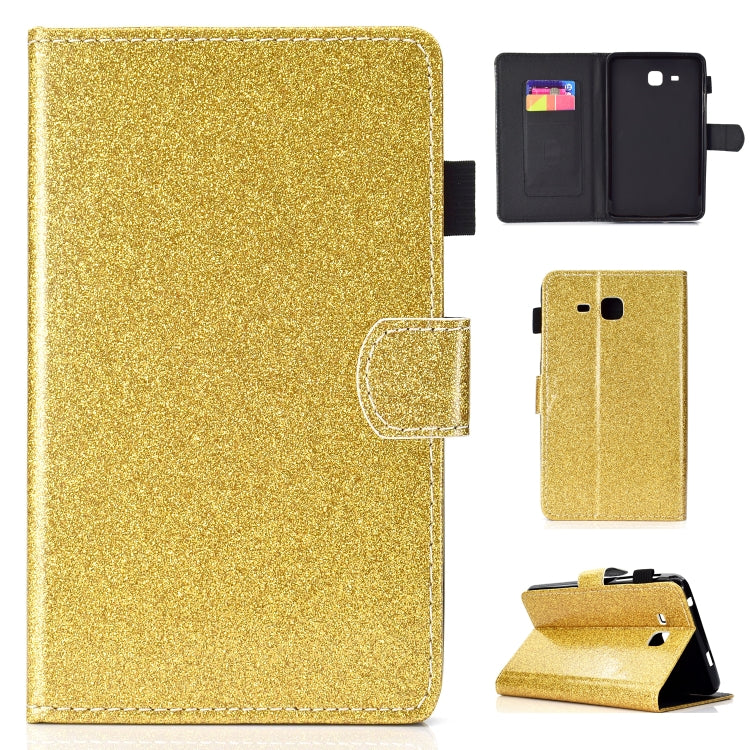 Varnish Glitter Powder Horizontal Flip Leather Case with Holder & Card Slot����������������������...