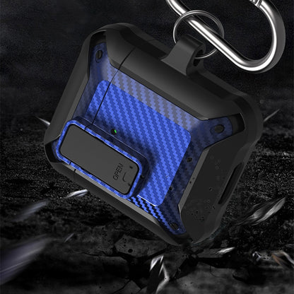 Wireless Earphones Shockproof Bumblebee Carbon Fiber Protective Case with Switch, For AirPods 1/2...