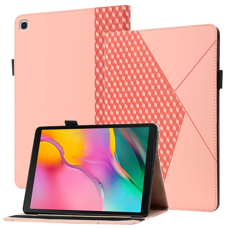 Rhombus Skin Feel Horizontal Flip Tablet Leather Case with Card Slots & Holder�������������������...