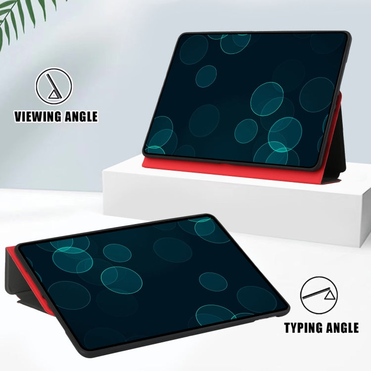 Dual-Folding Horizontal Flip Tablet Leather Case with Holder & Sleep / Wake-up Function����������...