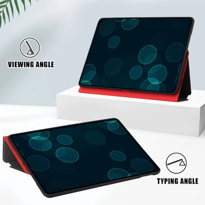Dual-Folding Horizontal Flip Tablet Leather Case with Holder & Sleep / Wake-up Function����������...