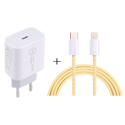 SDC-20W PD USB-C / Type-C Travel Charger + 1m 12W USB-C / Type-C to 8 Pin Data Cable Set,, EU Plu...