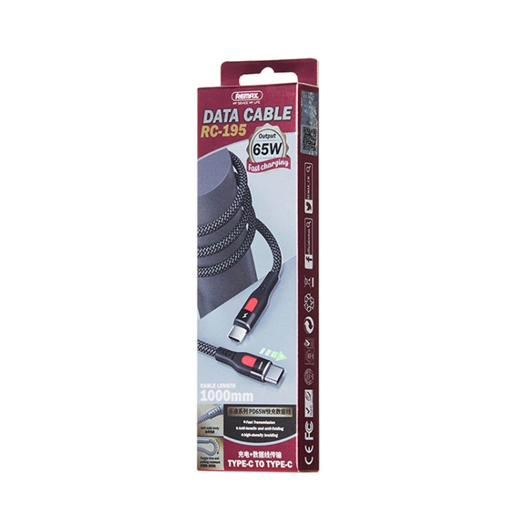REMAX RC-195 1m PD 65W USB-C / Type-C Fast Charging Cable