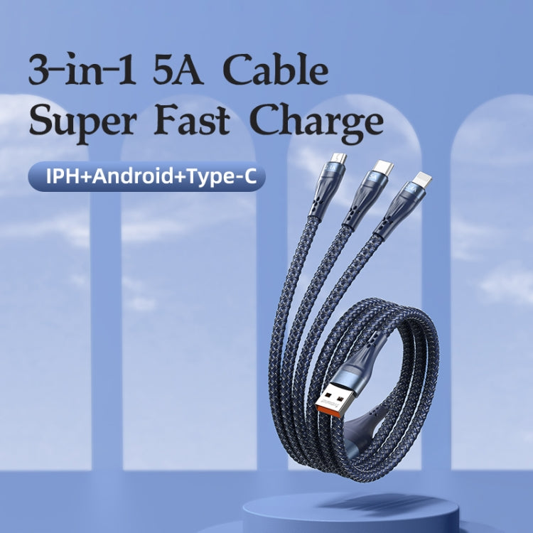 REMAX RC-199th 1.2m 3 in 1 Fast Charging Data Cable