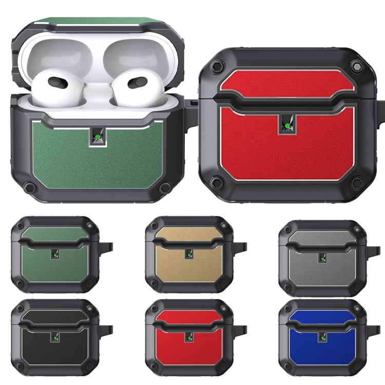 Mecha Hardware Earphone Protective Case with Hook, For AirPods 3, For AirPods 2 / 1, For AirPods ...