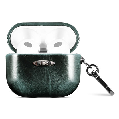 Oil Wax Leather Texture Earphone Protective Case with Hang Buckle, For AirPods 1 / 2, For AirPods...