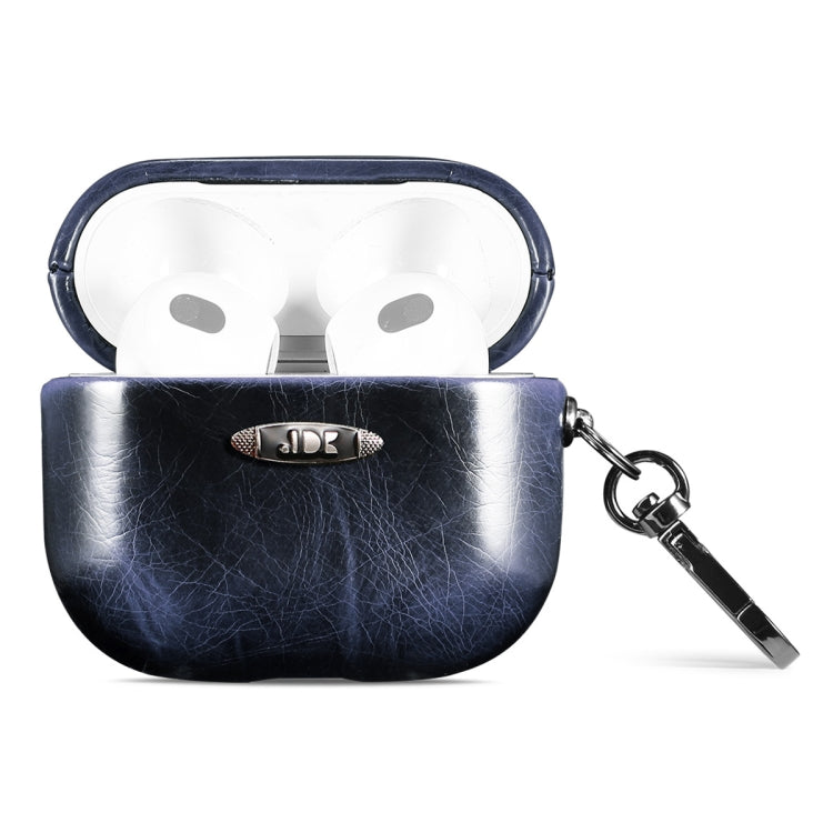 Oil Wax Leather Texture Earphone Protective Case with Hang Buckle, For AirPods 1 / 2, For AirPods...