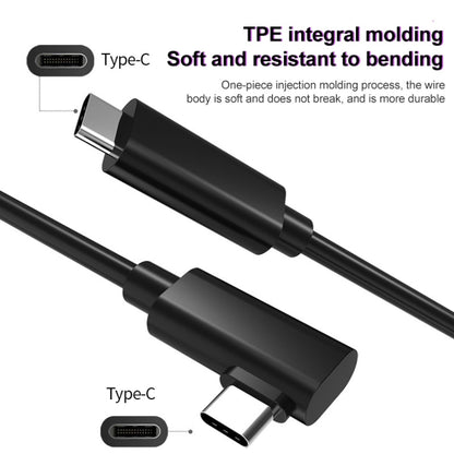 USB Male to USB 3.2 Gen1 Type-C Elbow VR Link Cable For Oculus Quest 1 / 2, 3m, 4m
