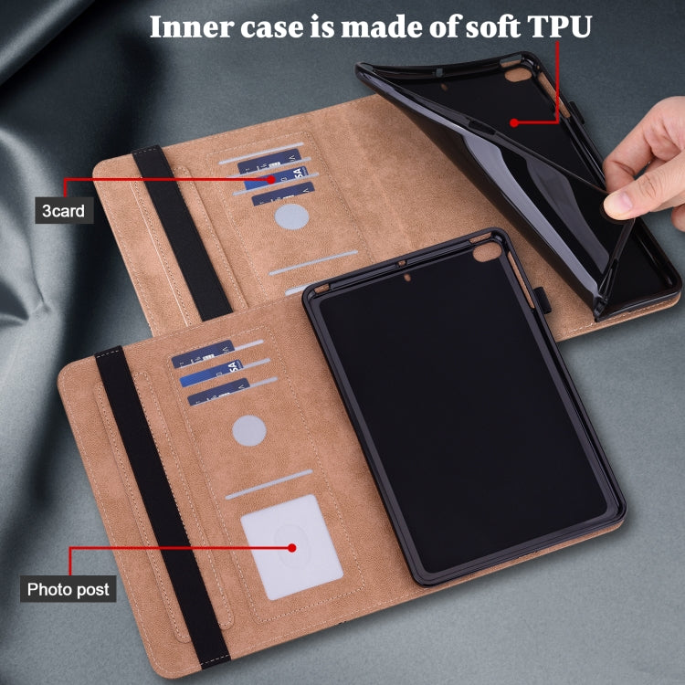 Solid Color Embossed Striped Leather Tablet Case, For Samsung Galaxy Tab S6 Lite P610/P615�������...