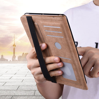 Solid Color Embossed Striped Leather Tablet Case, For Samsung Galaxy Tab S6 Lite P610/P615�������...