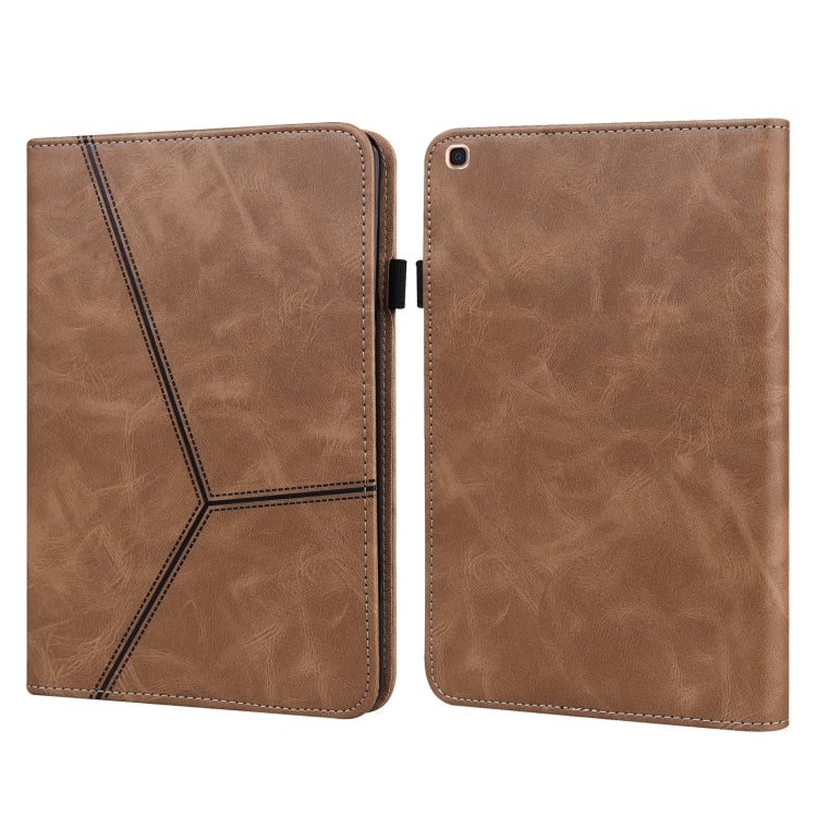 Solid Color Embossed Striped Leather Tablet Case, For Samsung Galaxy Tab S6 Lite P610/P615�������...